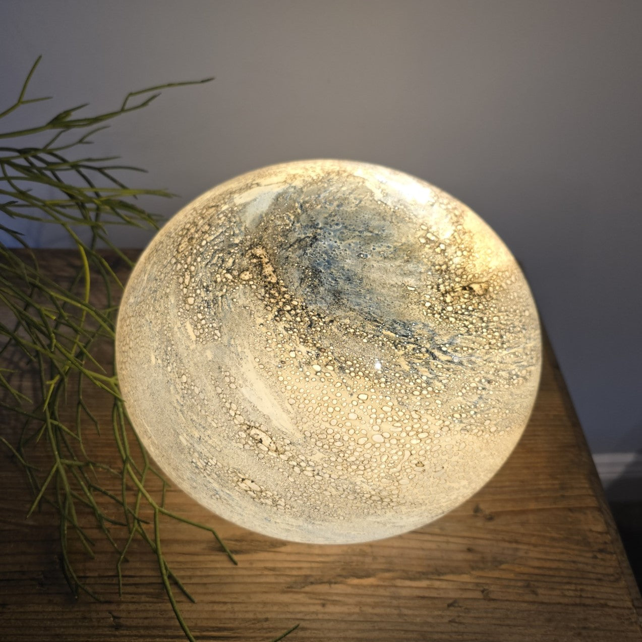 Sand & Sea Glass Lamp - Pebble