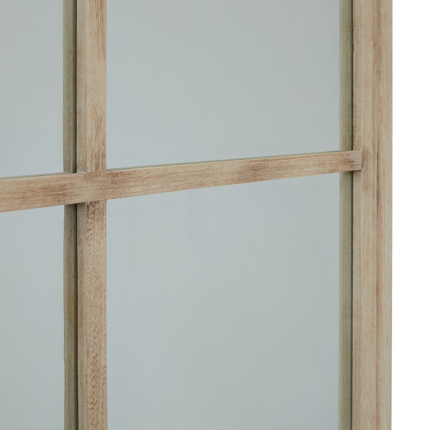 Lime Washed Window Mirror - Large