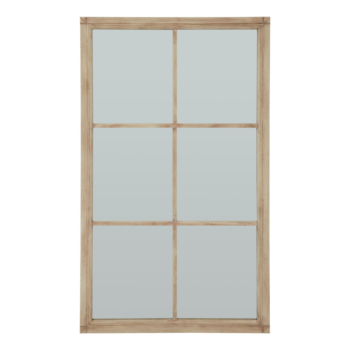 Lime Washed Window Mirror - Large