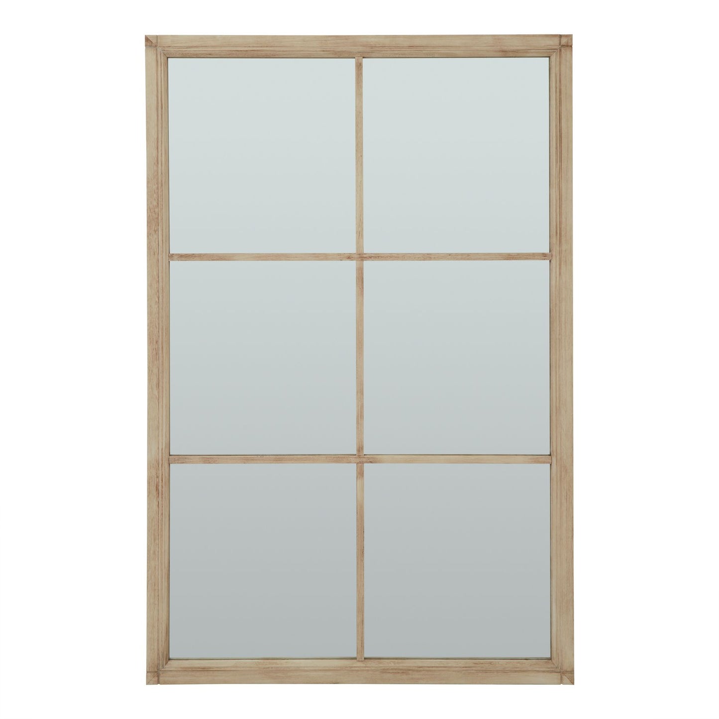Lime Washed Window Mirror - Extra Large