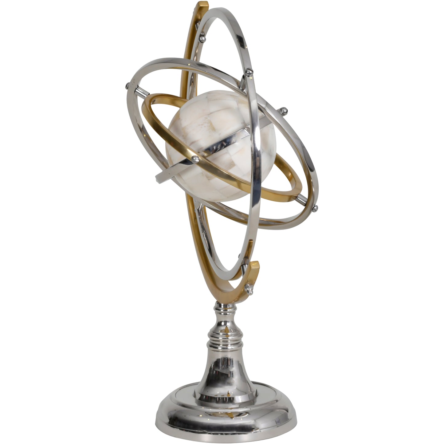 Mix Metal Tones Armilliary Sculpture