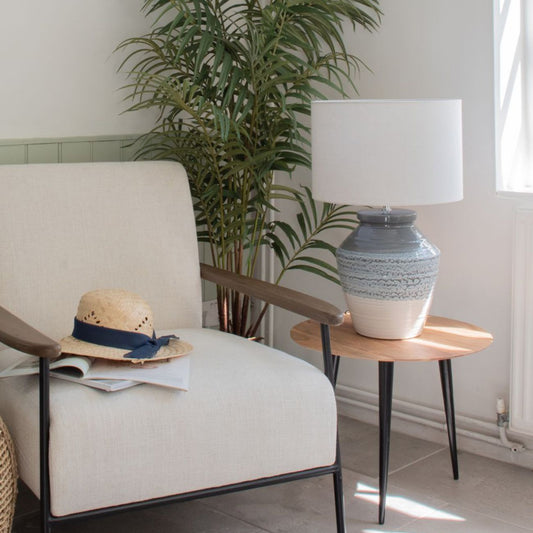 Blue Grey Ceramic Table Lamp