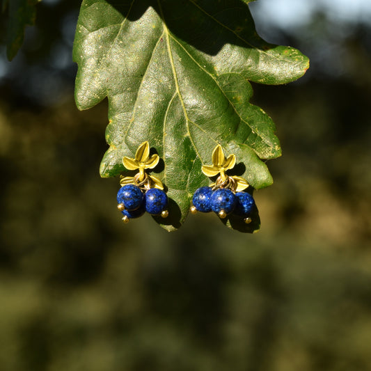 Blueberry Resin Fruit Earrings