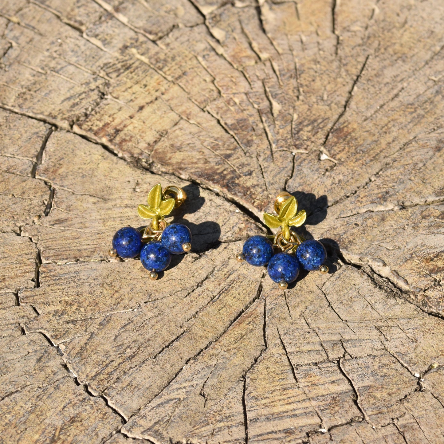Blueberry Resin Fruit Earrings