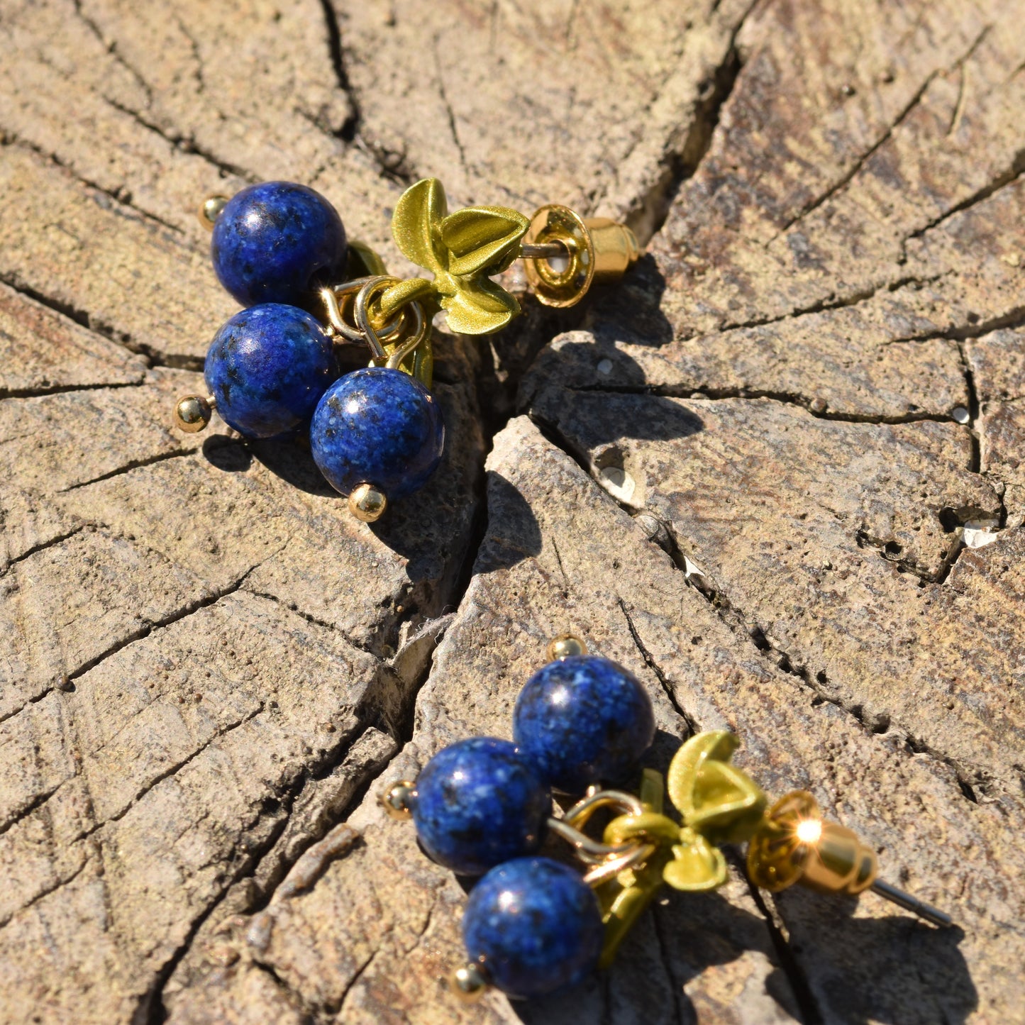 Blueberry Resin Fruit Earrings