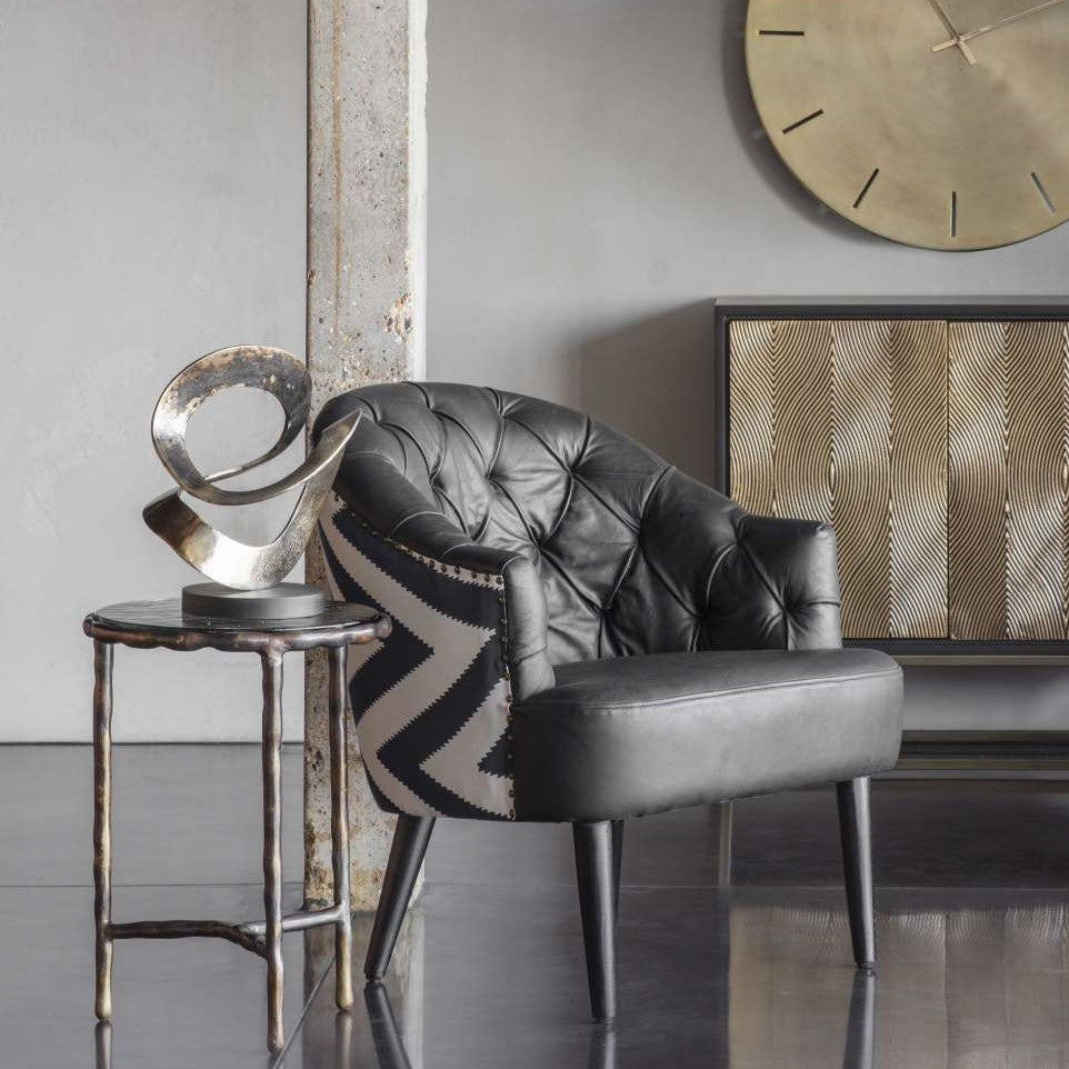 Aged Gold Ribbon Knot Sculpture