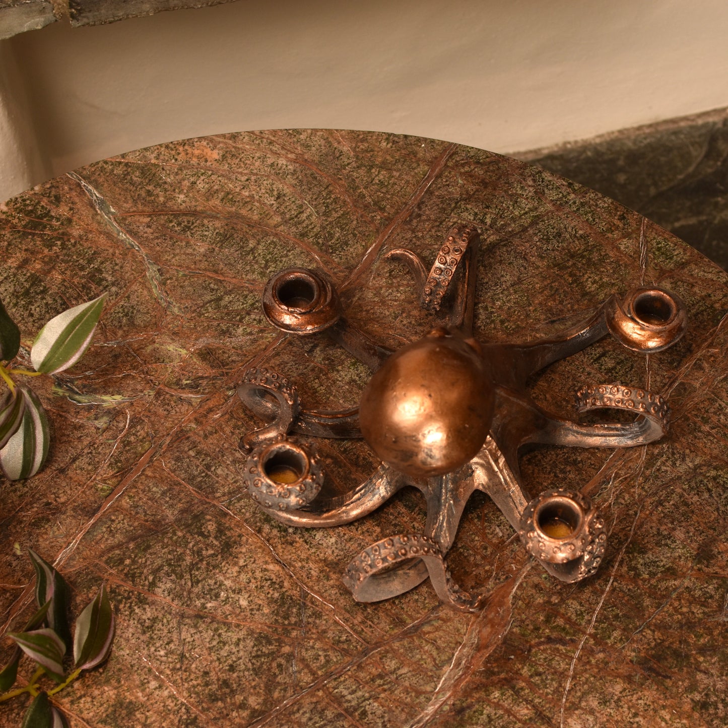 Bronze Octopus Candle Holder