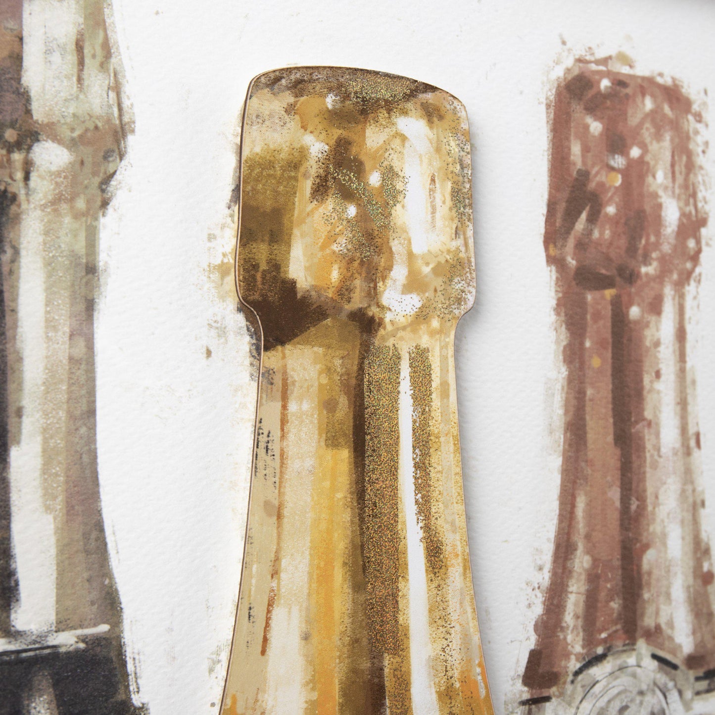 Champagne Bottles 3D Framed Print