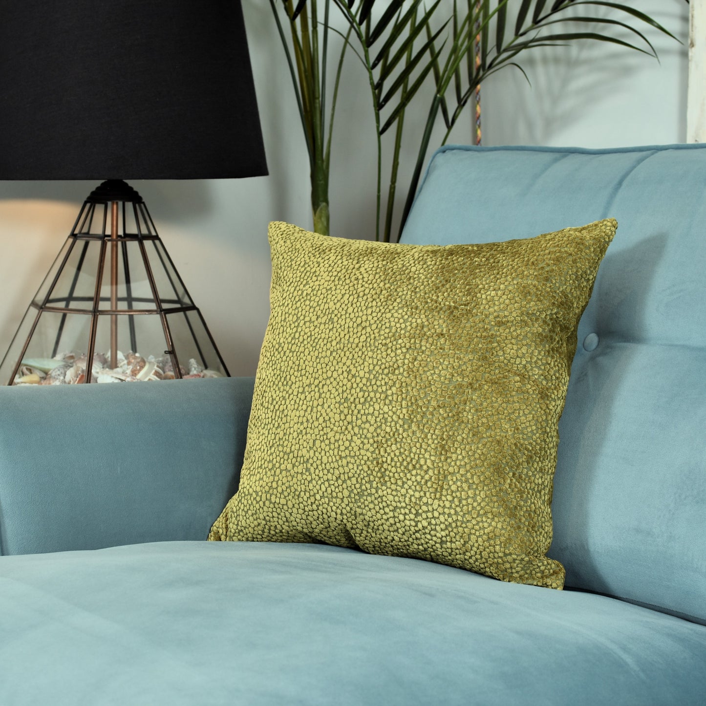 Mini Pebbles Cushion 43cm - Olive Green