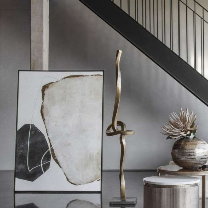 Floor Standing Abstract Brass Knot Sculpture