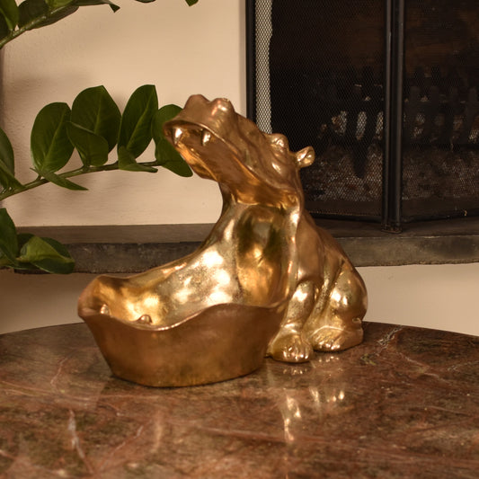 Big Mouth Hippo Bowl - Gold