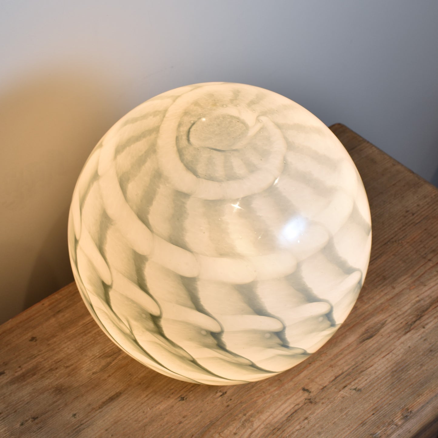 Fossil Handblown Glass Lamp - Sphere Large