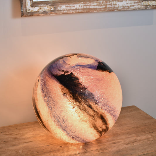 Inks & Pinks Glass Lamp - Sphere Large