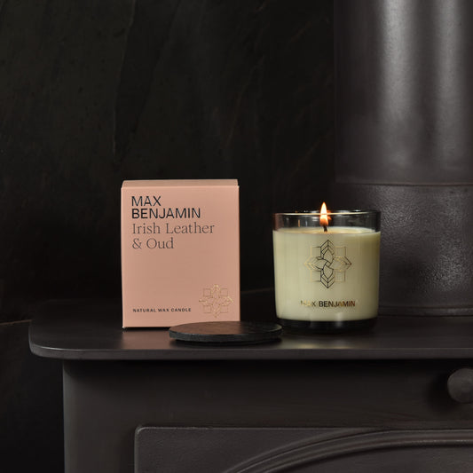 Irish Leather and Oud Candle - Max Benjamin
