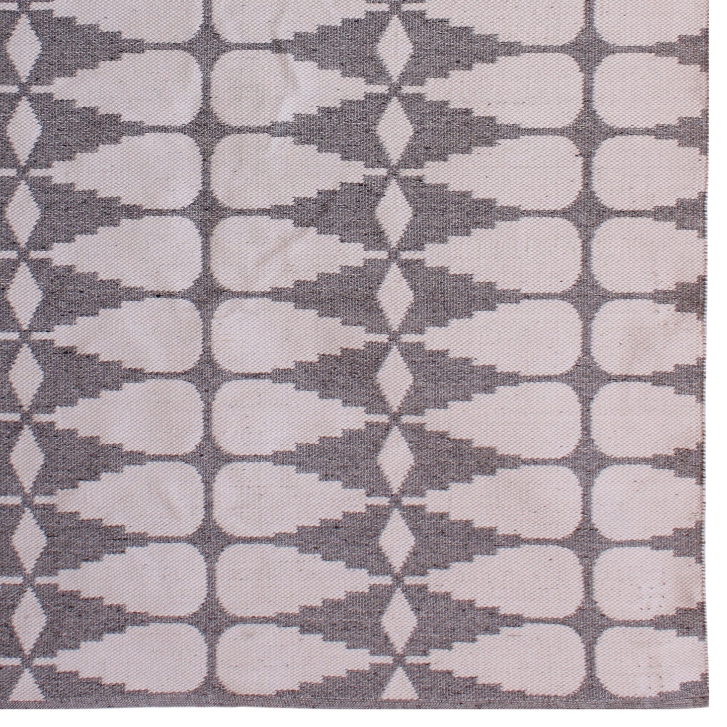 Ocio - Jacquard Woven Floor Rug - Ivory and Grey - 160x230cm