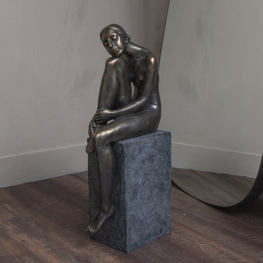 Large Thinking Lady Sculpture