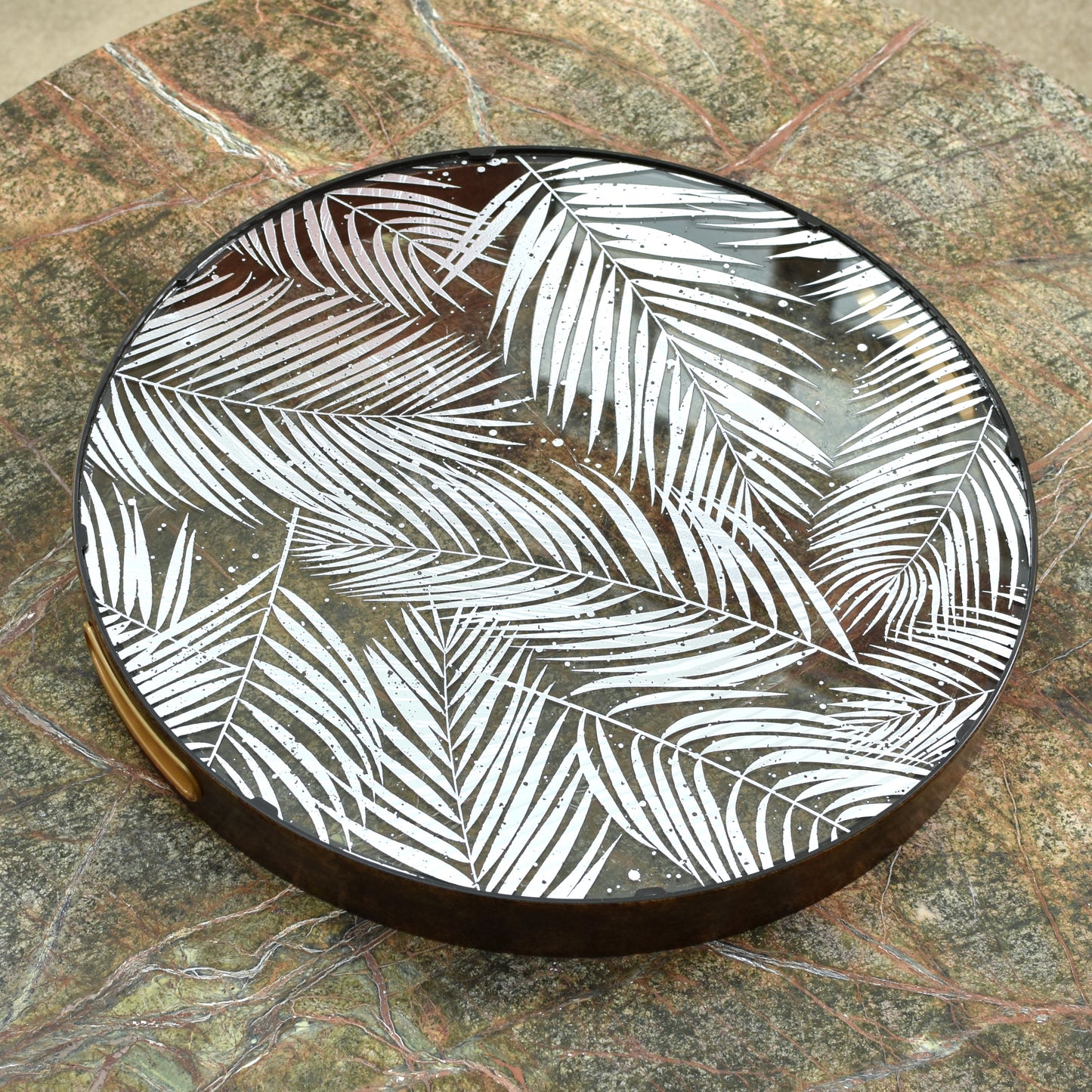 Decorative Leaf Tray - Antiqued Golds & Bronze