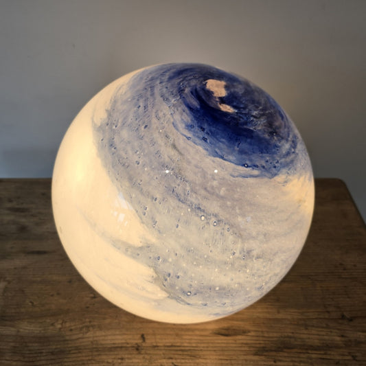 Ocean Foam Glass Lamp - Sphere Large