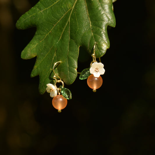 Orange Blossom Resin Earrings