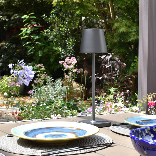 Rechargeable & Dimmable LED Lamp - Gunmetal Grey