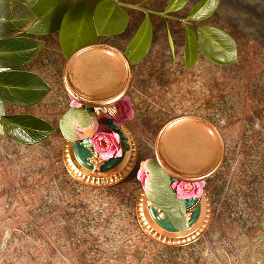 Parrot Candle Holder - Pair