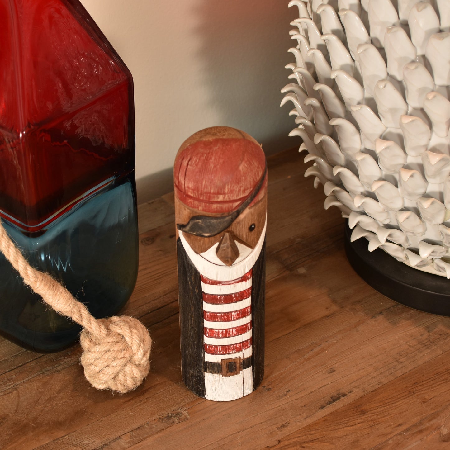 Pirate - Carved Pillar Figurine
