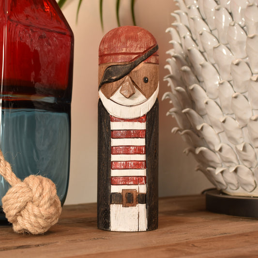 Pirate - Carved Pillar Figurine