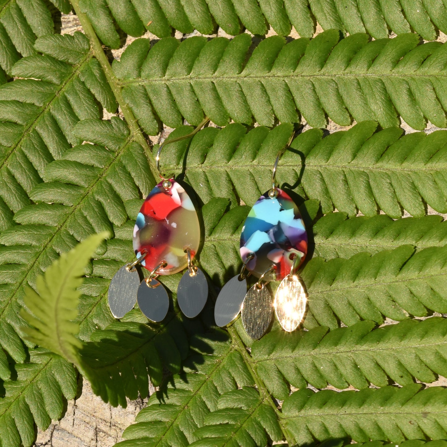 Marcela Earring - Red Blue Orange