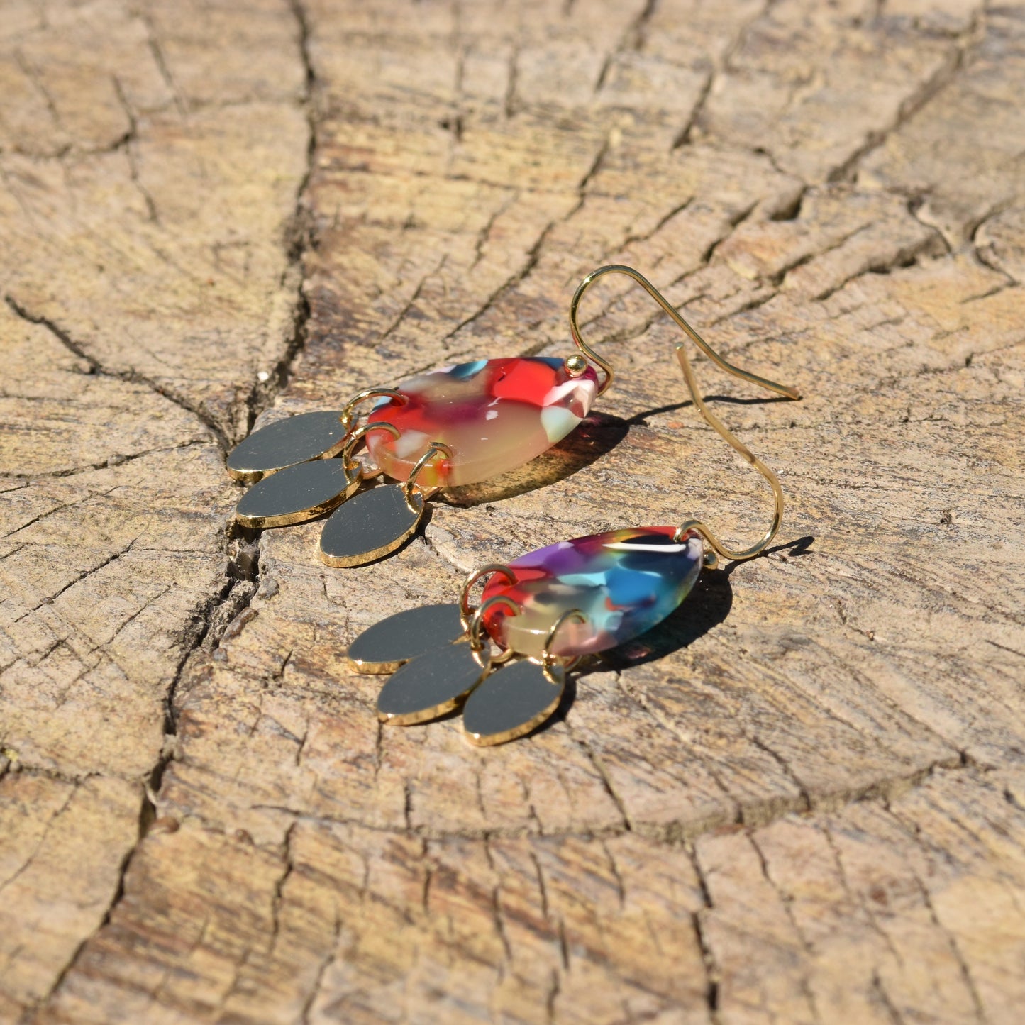 Marcela Earring - Red Blue Orange