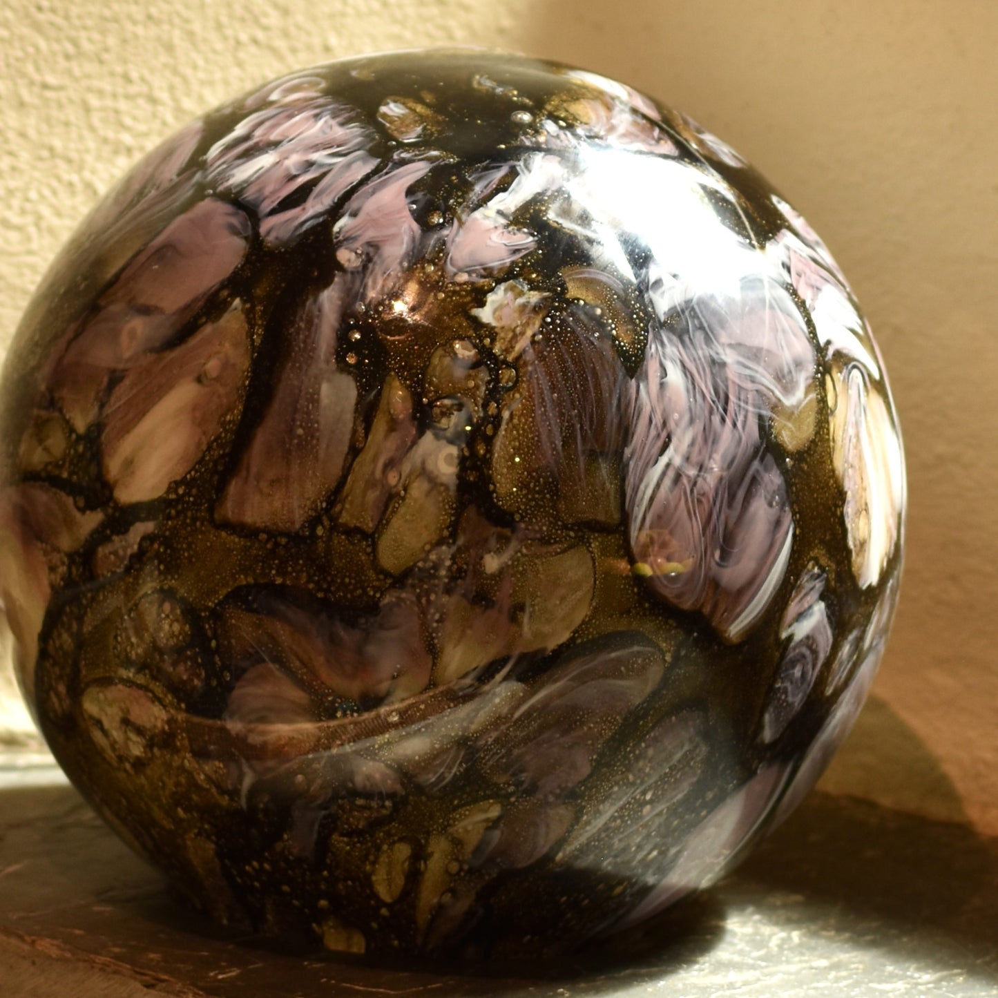 Mountain Springs Quartz Handblown Glass Lamp - Sphere Small