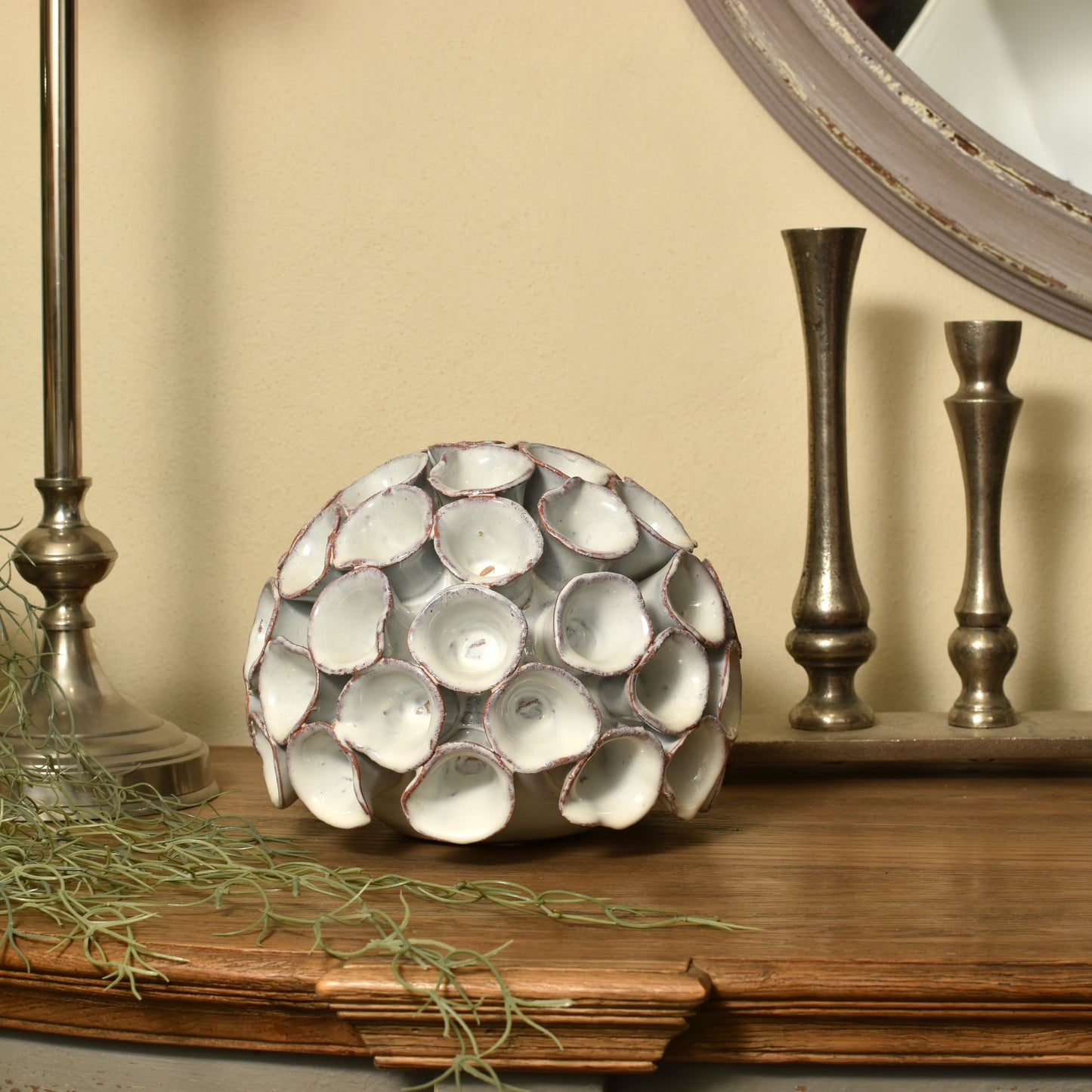 Ceramic White Coral Ornament - Large