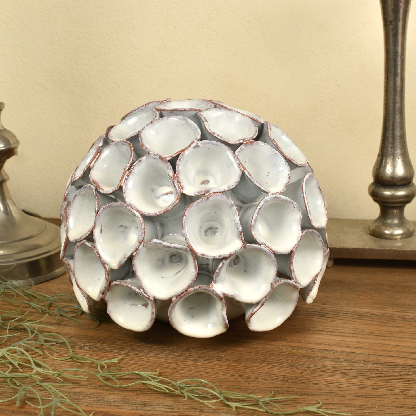 Ceramic White Coral Ornament - Large