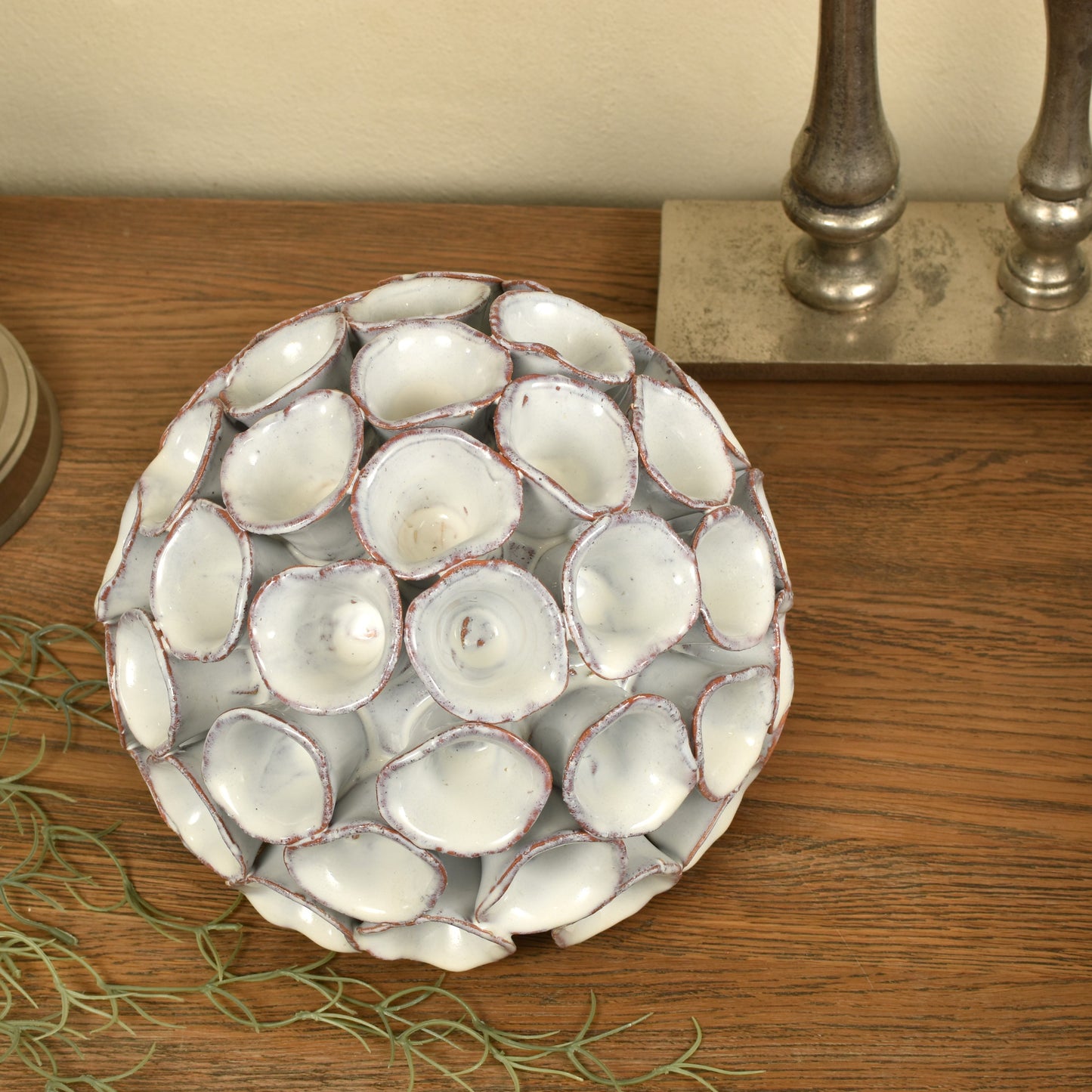 Ceramic White Coral Ornament - Large