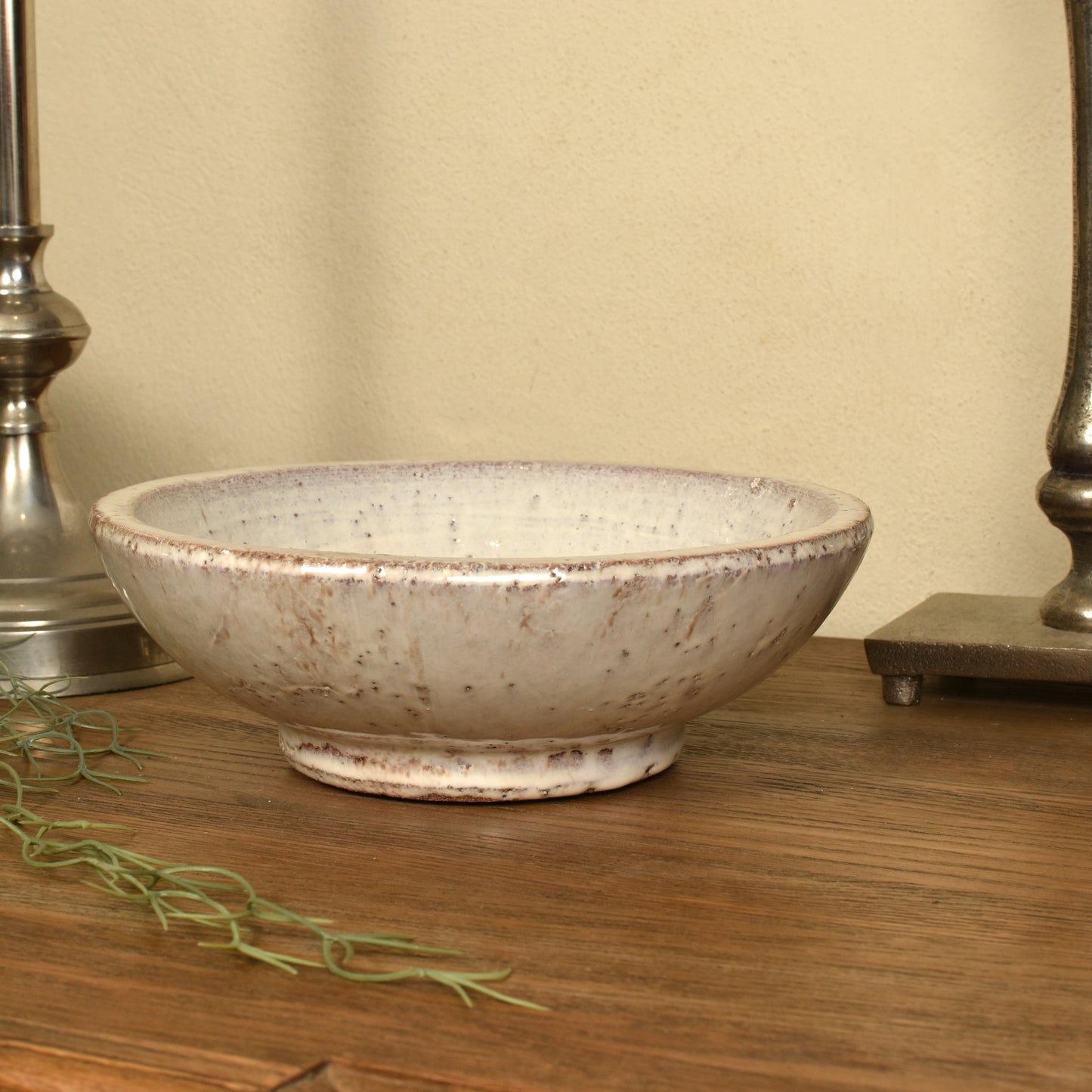 Small Rustic Glazed Dish - 22cm