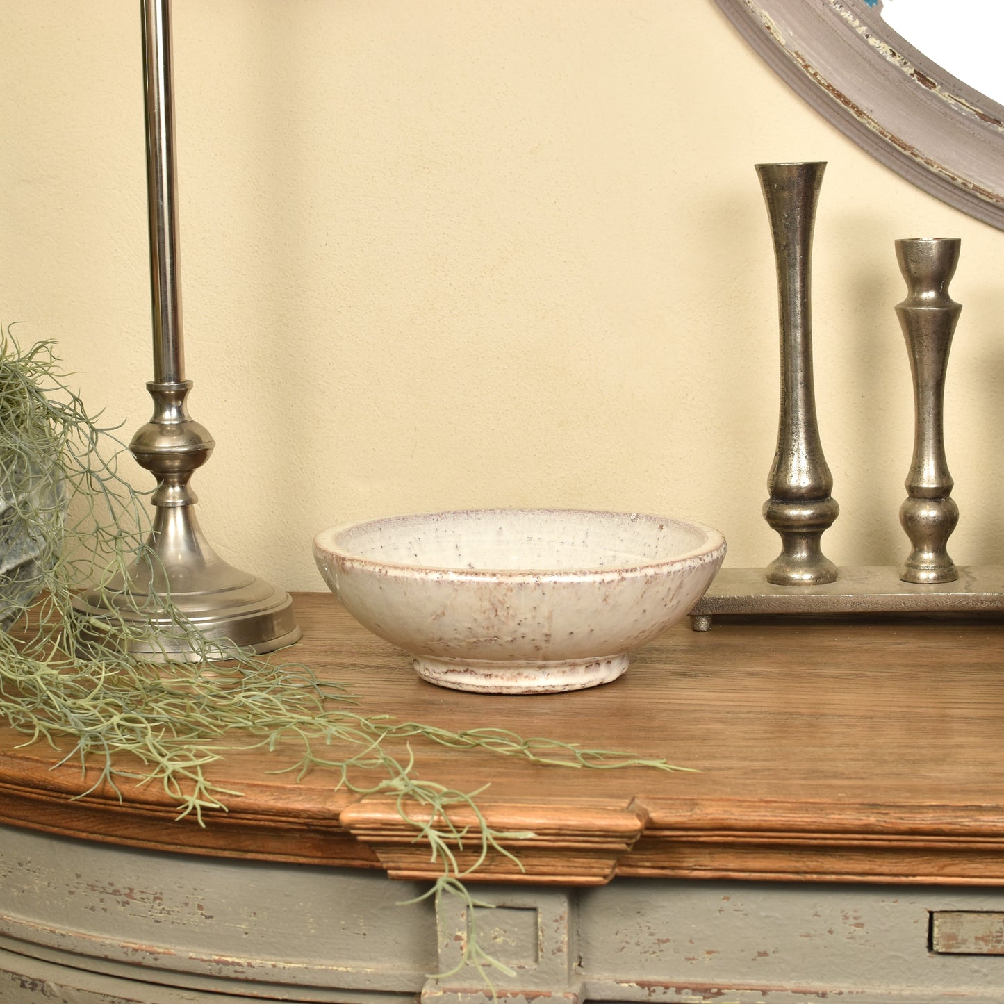 Small Rustic Glazed Dish - 22cm