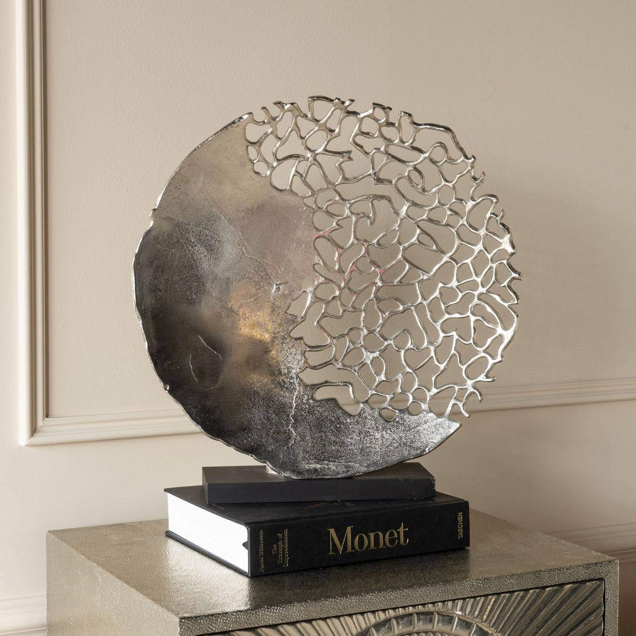 Coastal Inspired Silver Shoreline Sculpture