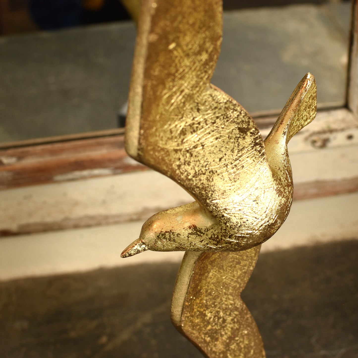Decorative Sea Gull Bird Sculpture - Gold