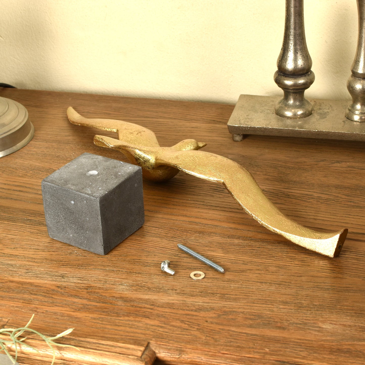 Decorative Sea Gull Bird Sculpture - Gold