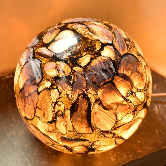 Mountain Springs Quartz Handblown Glass Lamp - Sphere Small