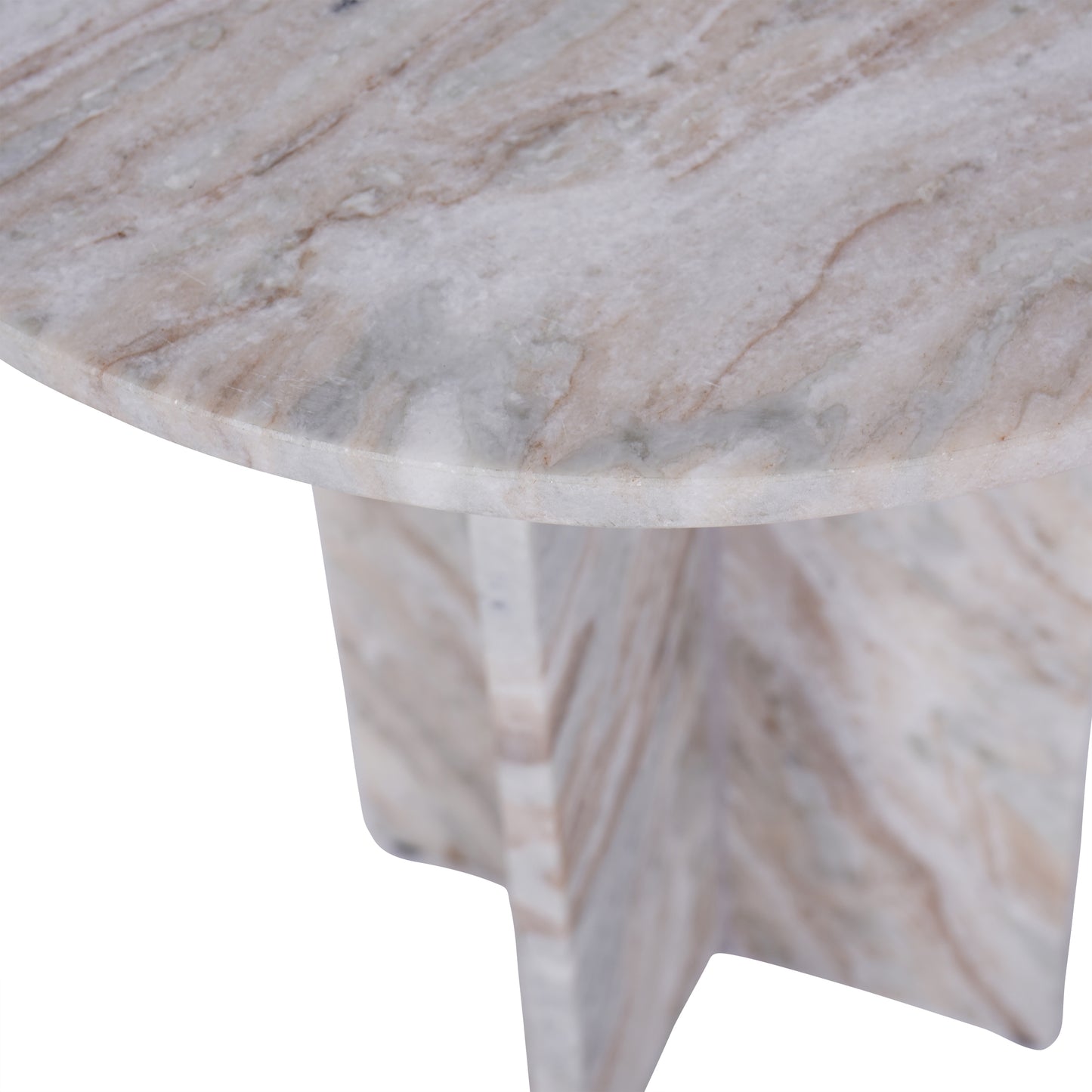 Full Marble Side Table - Browns