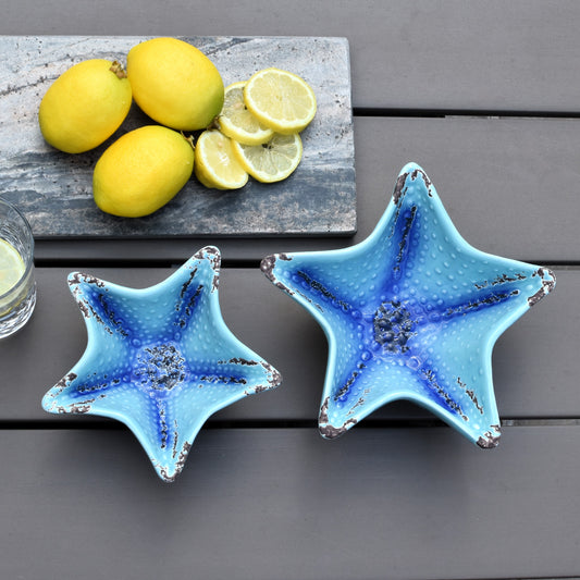Decorative Starfish Bowls - Set of Two