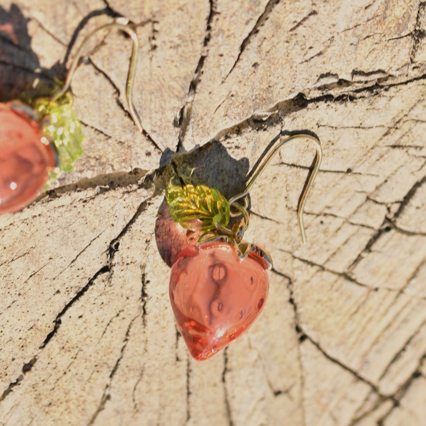 Strawberry Fruit Resin Earrings
