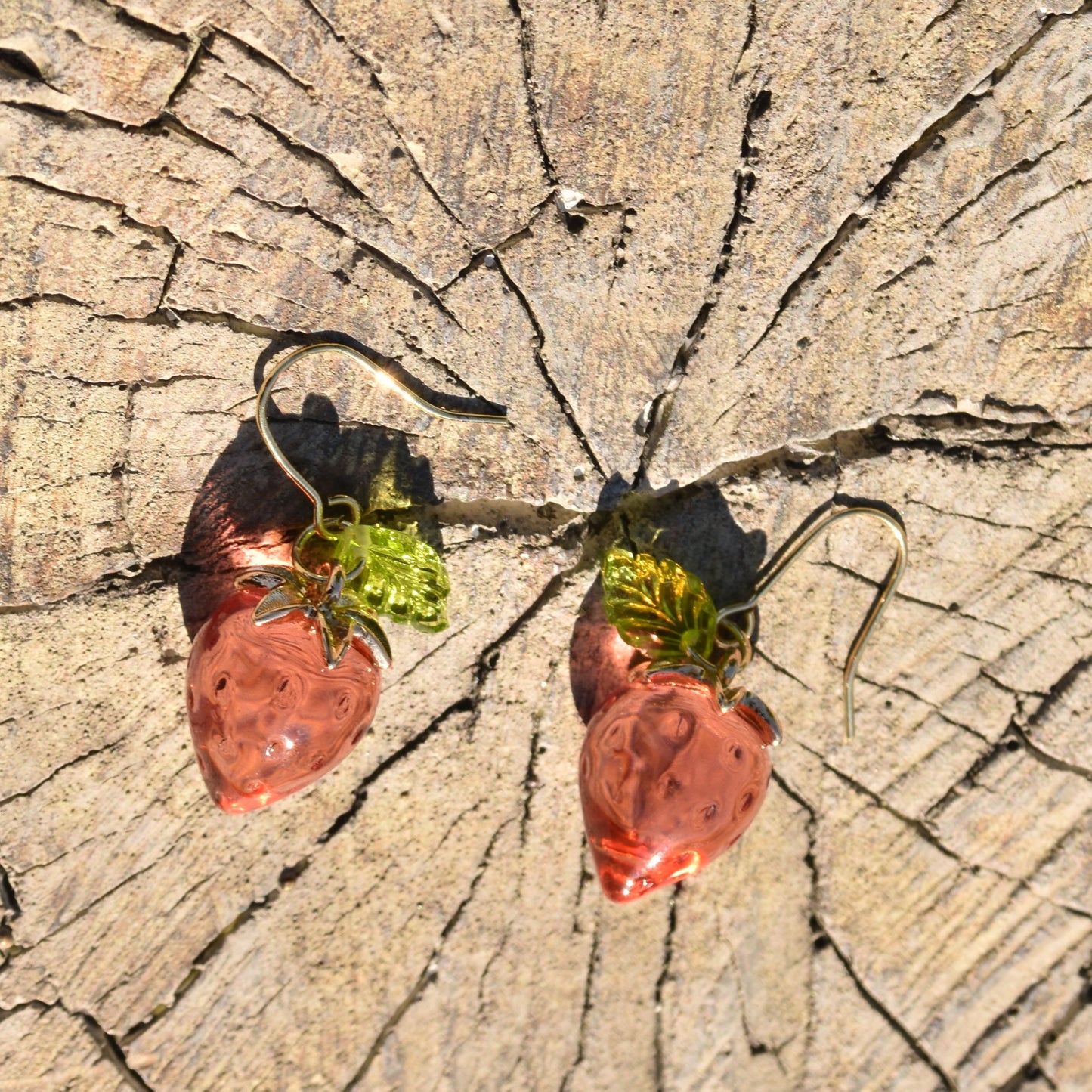 Strawberry Fruit Resin Earrings