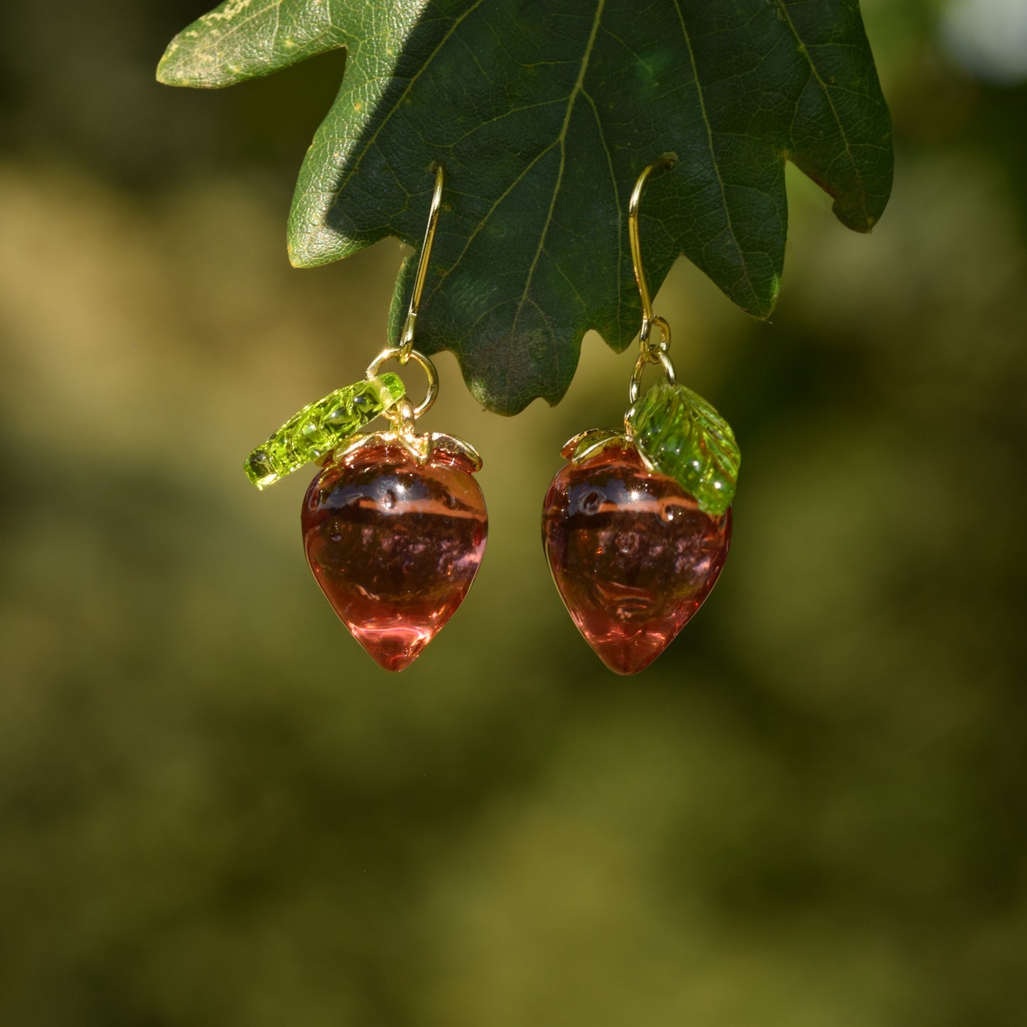 Strawberry Fruit Resin Earrings