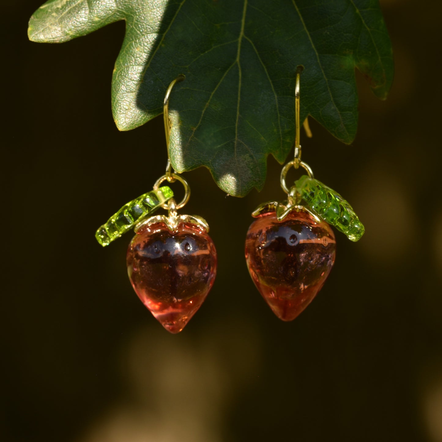 Strawberry Fruit Resin Earrings