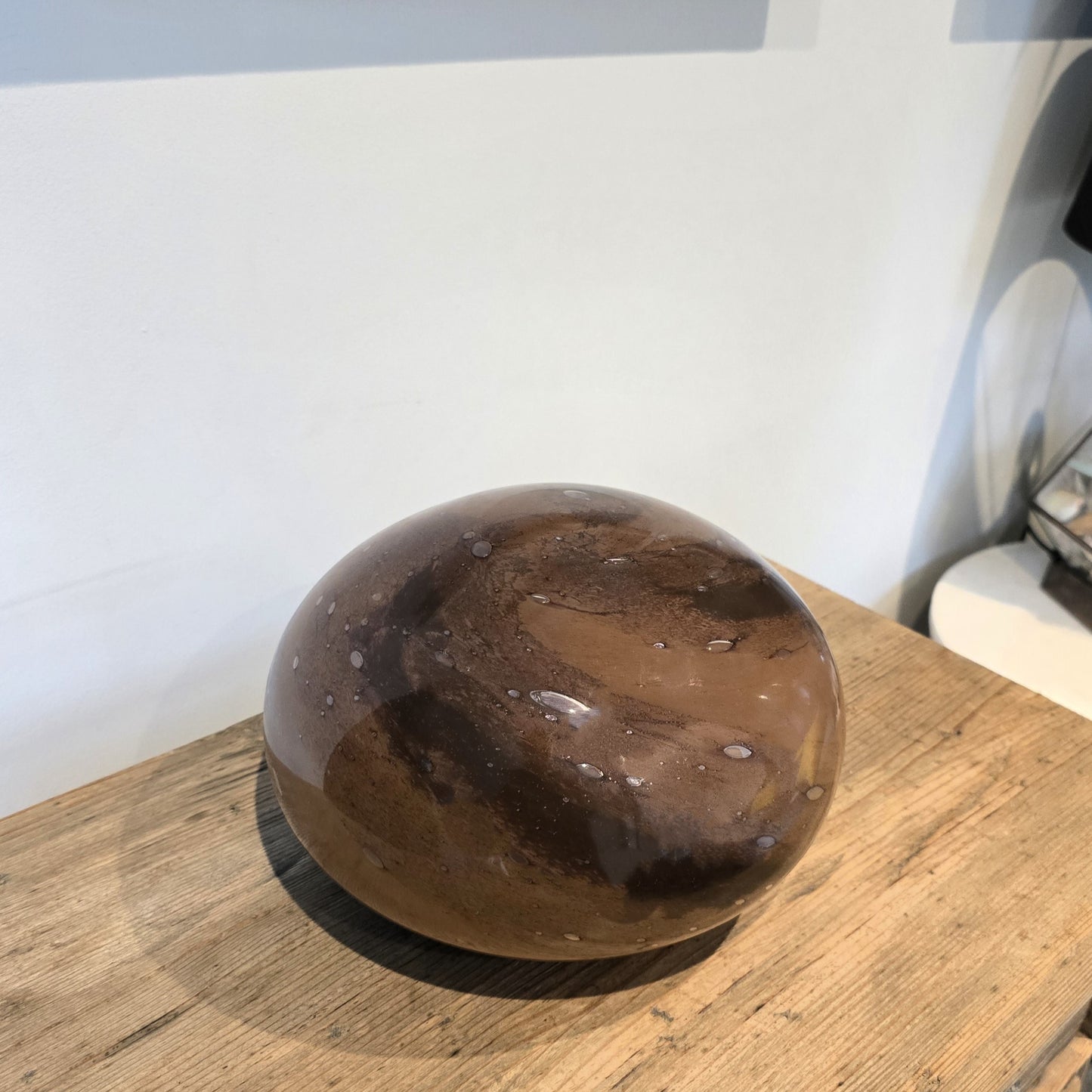 Toffee Glass Lamp - Pebble