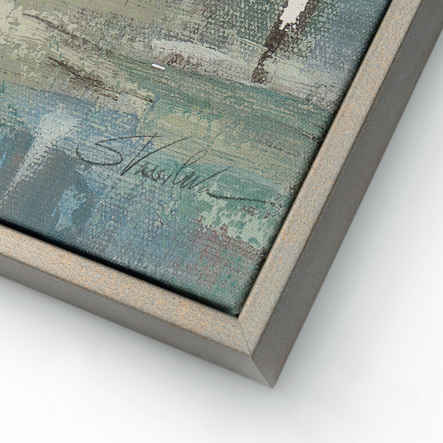 Trees At Dawn Framed Canvas Print