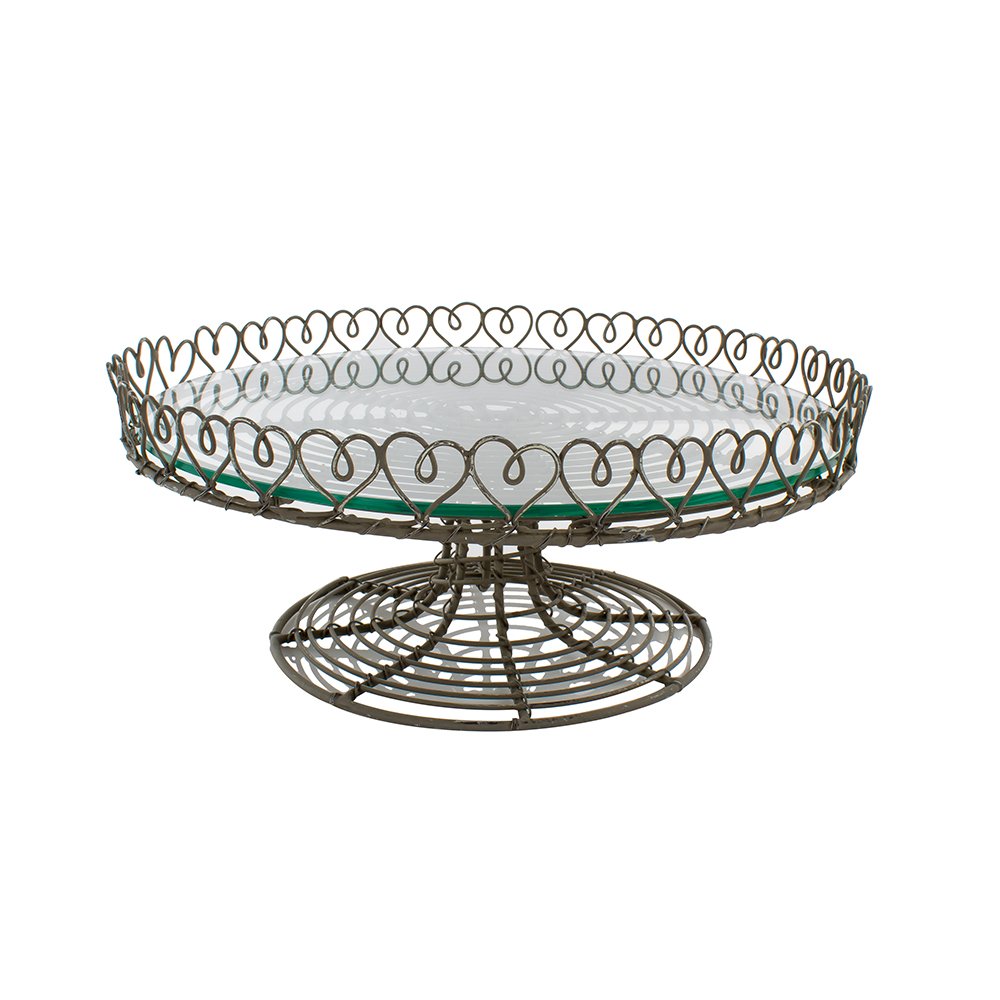 Wire Hearts Cake Stand