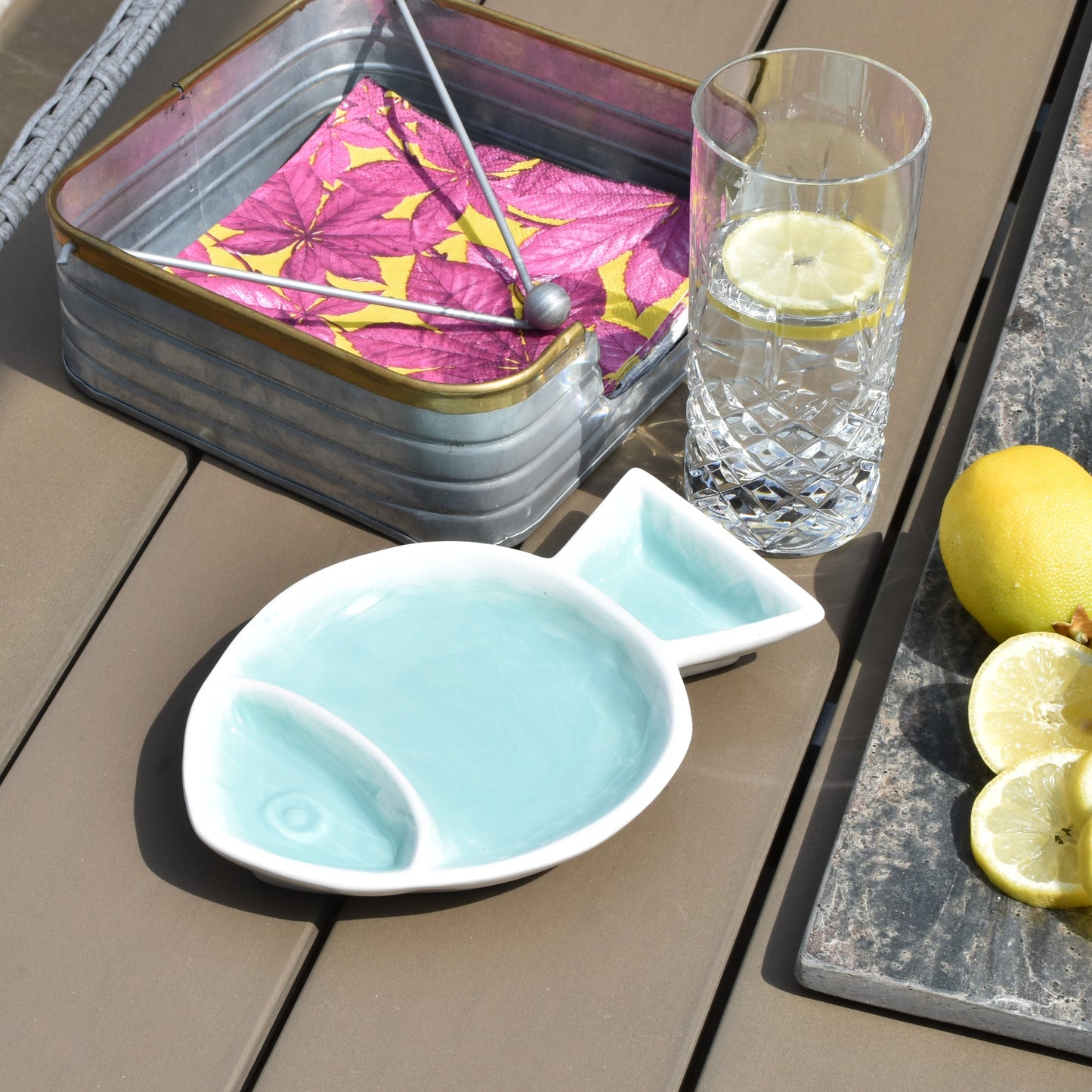 Decorative Fish Dish - Aqua