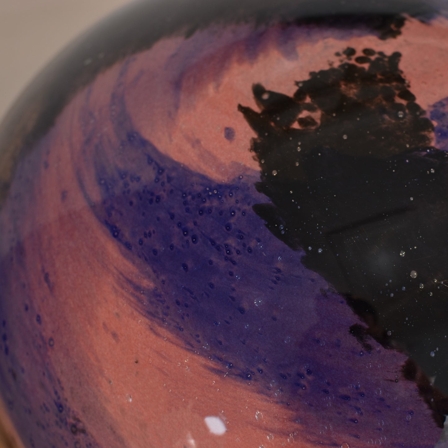 Inks & Pinks Glass Lamp - Pebble